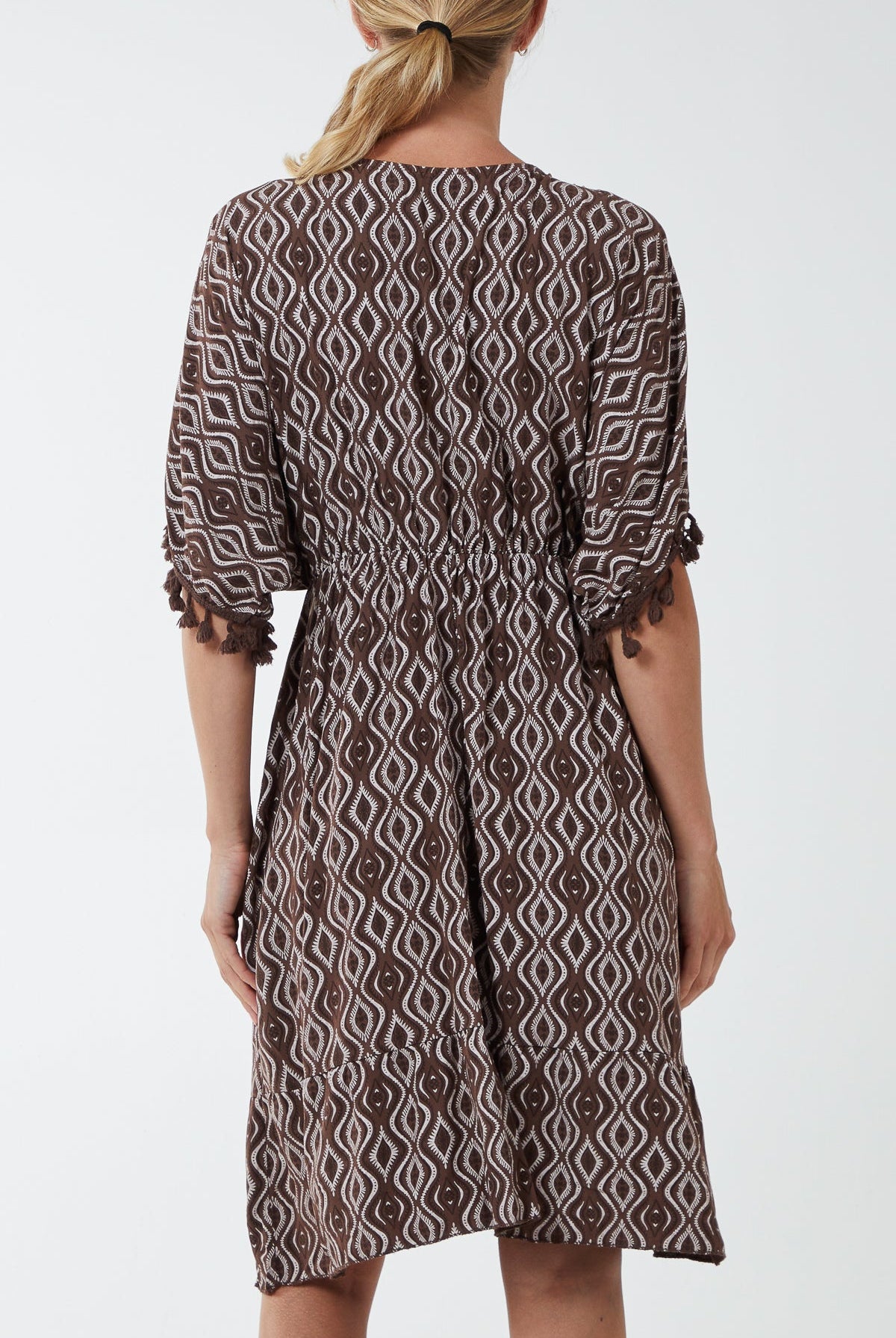 Geometric Tassel Trim Dress DMF2 WearAll