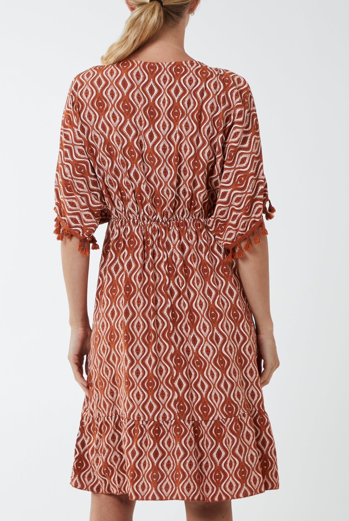 Geometric Tassel Trim Dress DMF2 WearAll