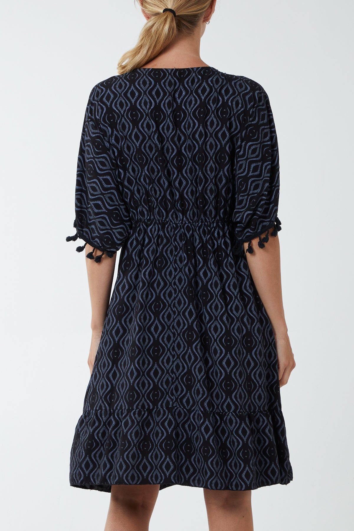 Geometric Tassel Trim Dress DMF2 WearAll