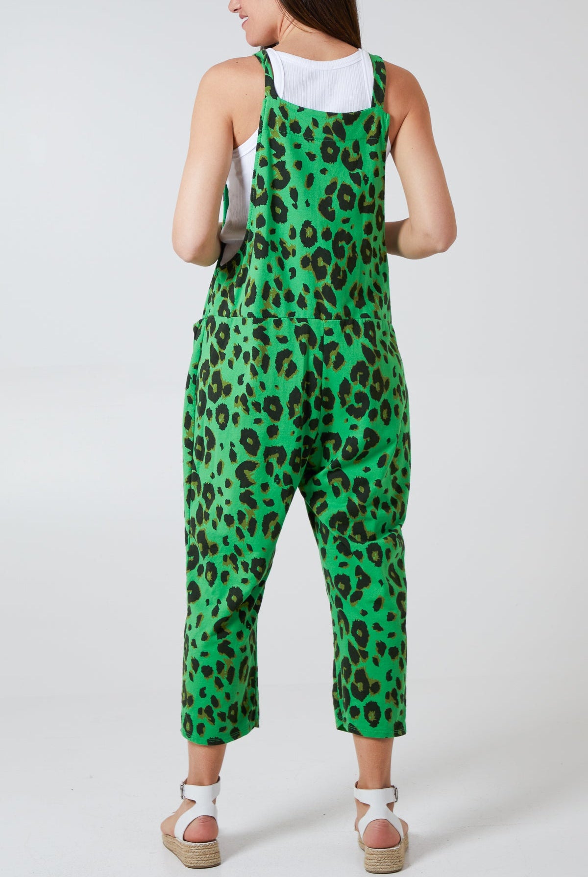 Leopard Print Dungarees Jump/Play WearAll