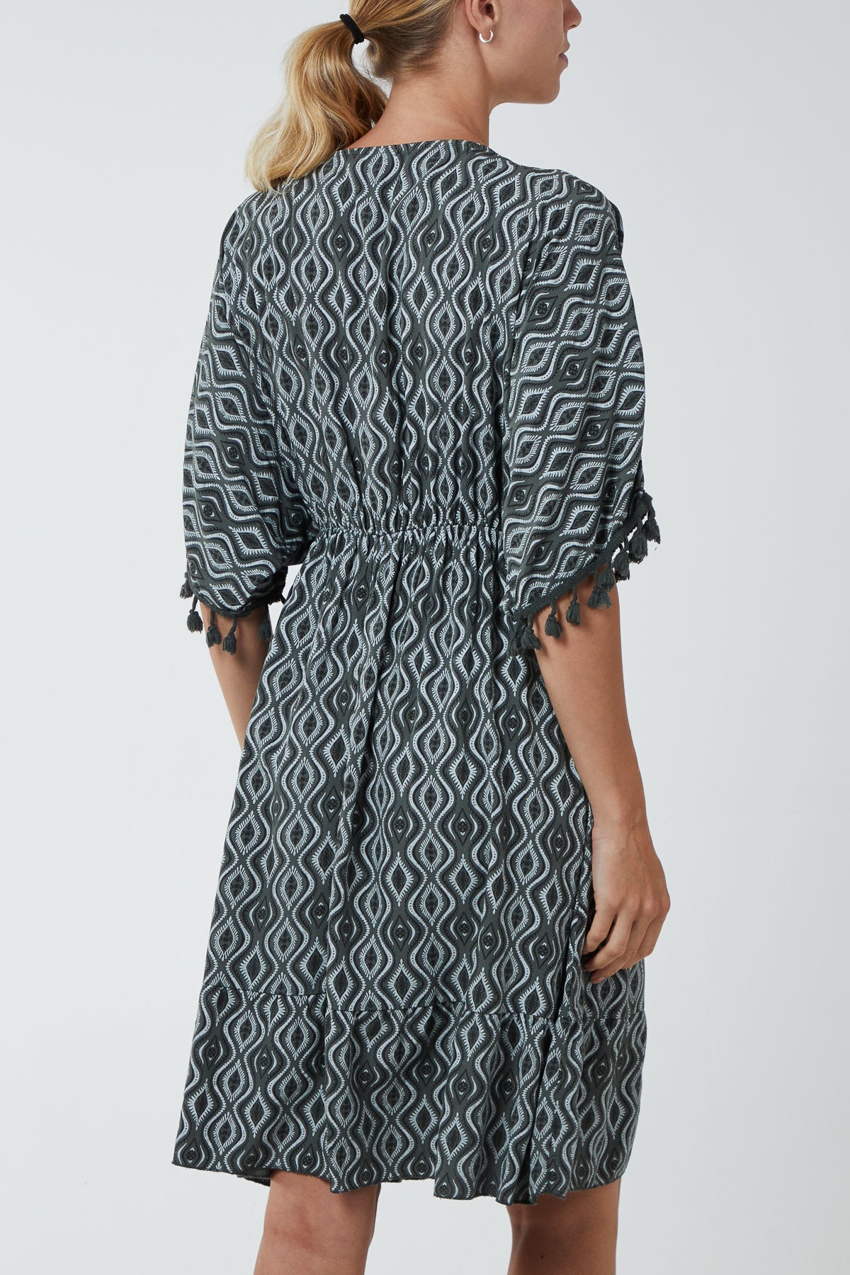 Geometric Tassel Trim Dress DMF2 WearAll