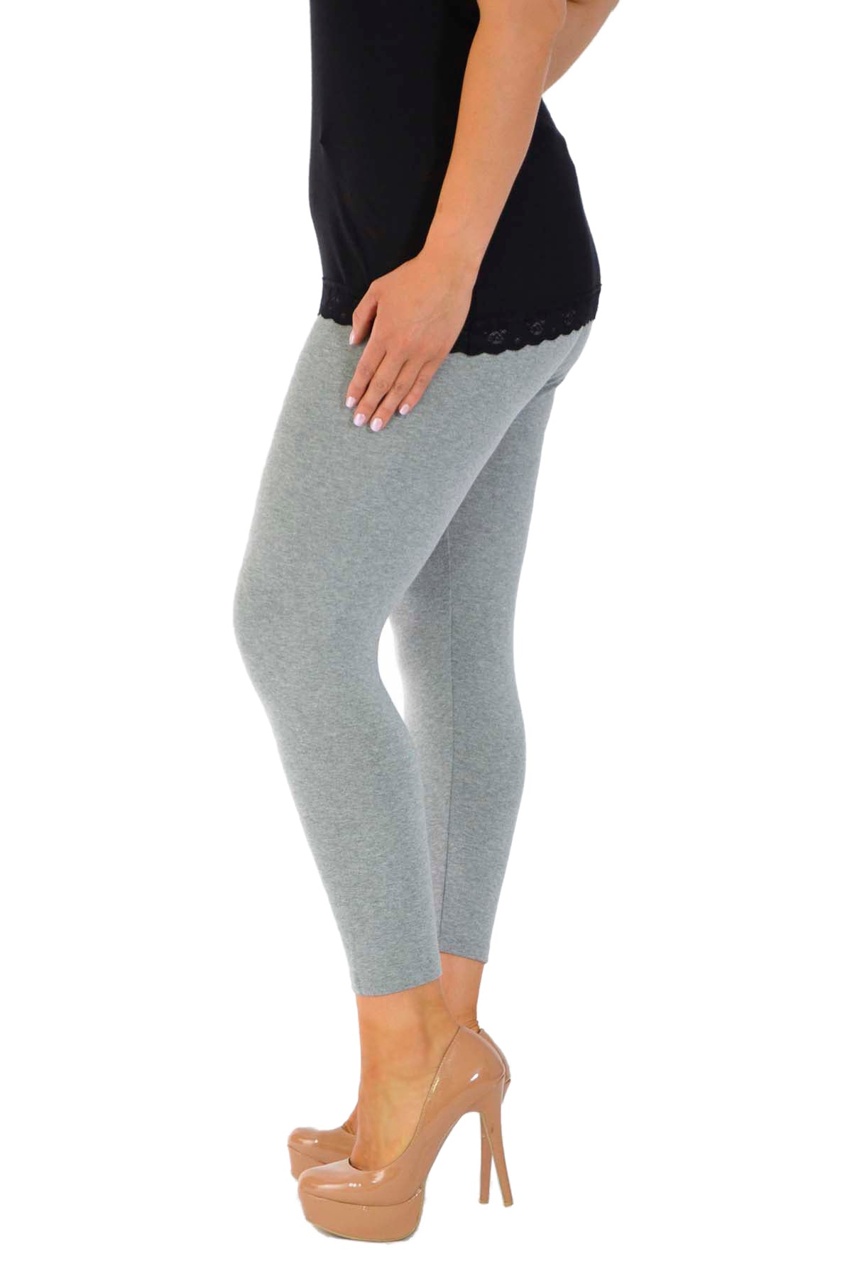 Plus Size Plain Long Leggings Leggings WearAll