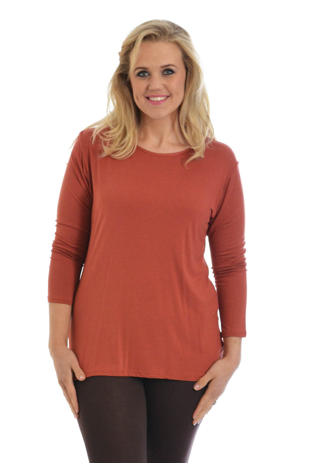 Plus Size Long Sleeve T-Shirt Top Tops WearAll