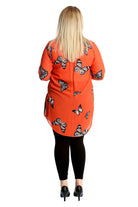 Butterfly Print Side Slit Curved Hem Top Tops WearAll