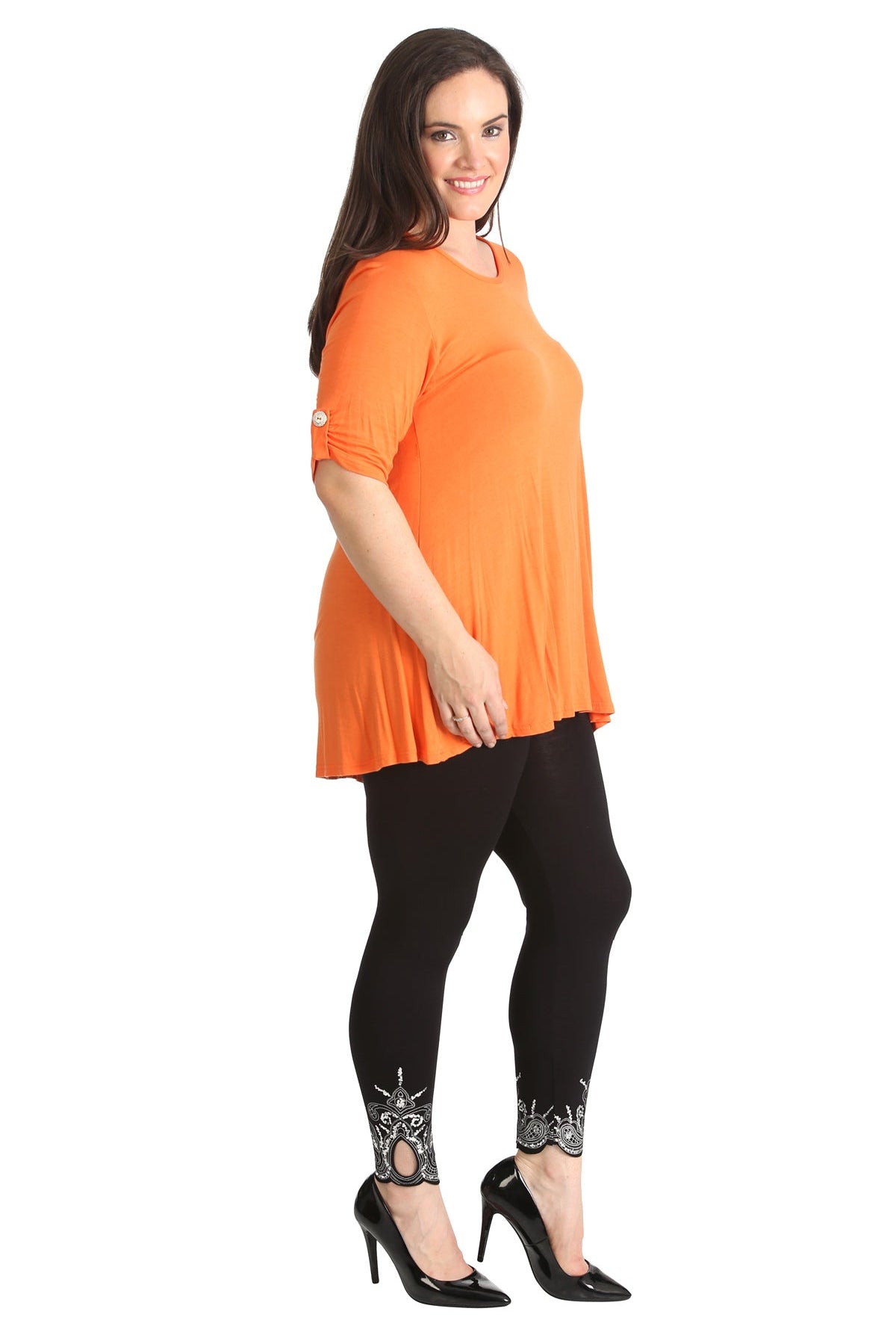 Womens Scoop Neck Flared Ladies Plain Tops Tops WearAll