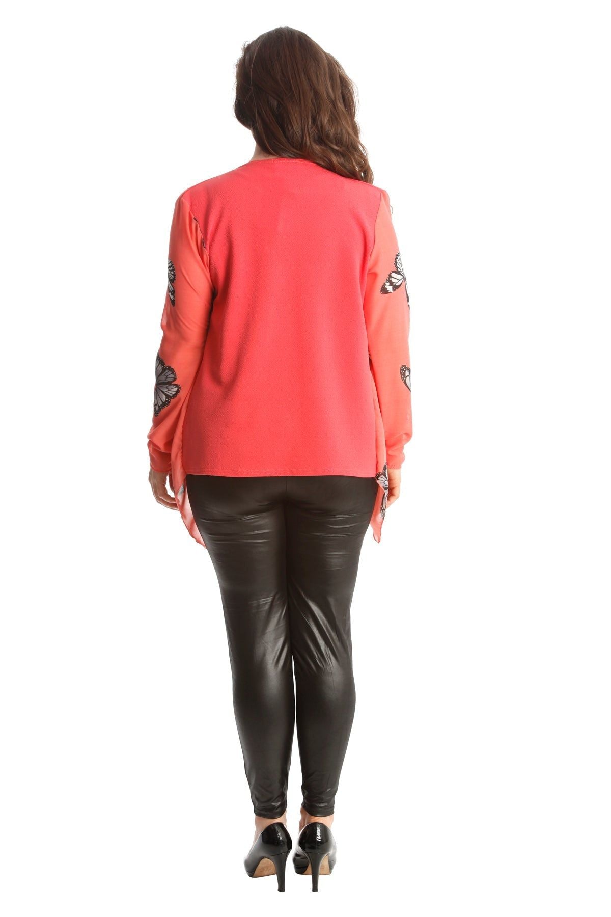 Chiffon Butterfly Print Sheer Cardigan Top cardigan WearAll