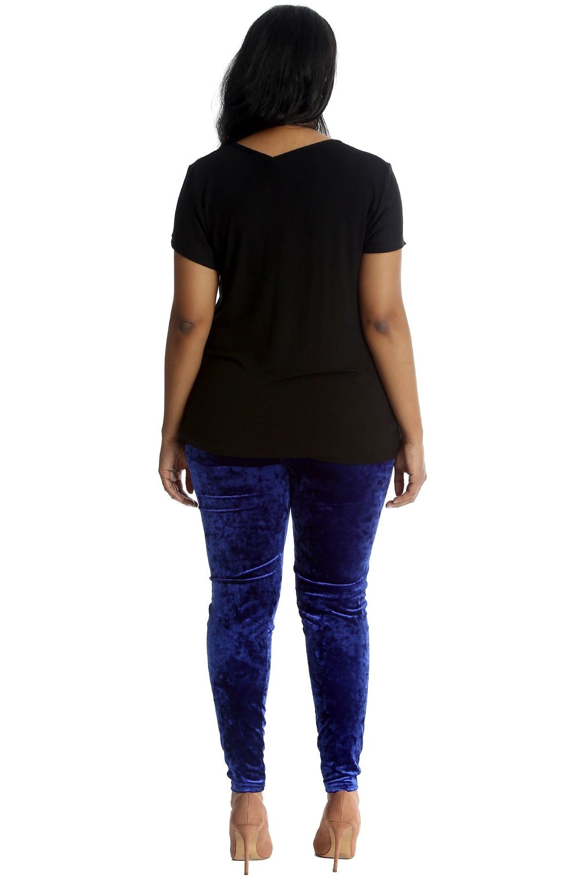Plus Size Full Length Velvet Leggings Leggings WearAll