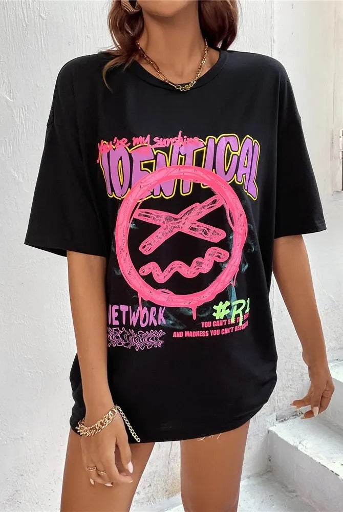 Identical Black T-Shirt Tops WearAll Black 16-18