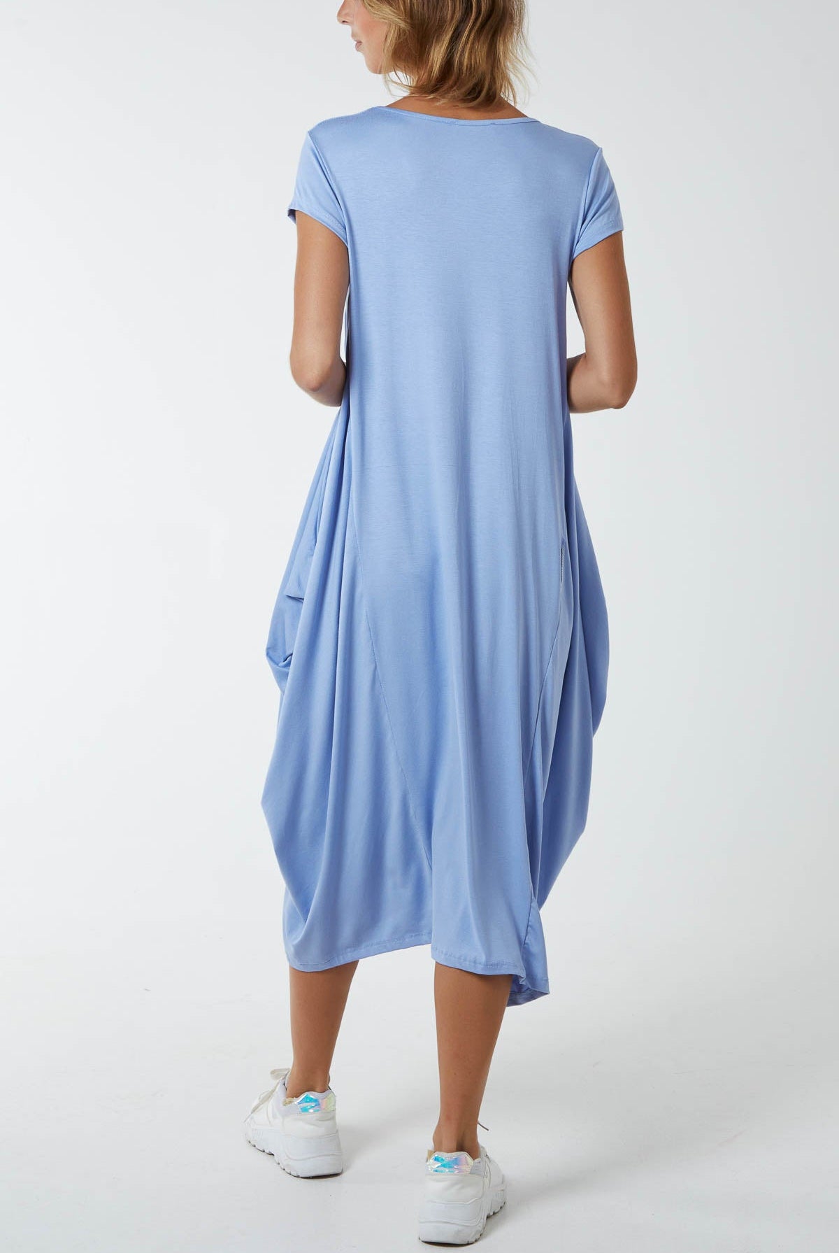 Cap Sleeve Plain Parachute Dress DMF2 WearAll