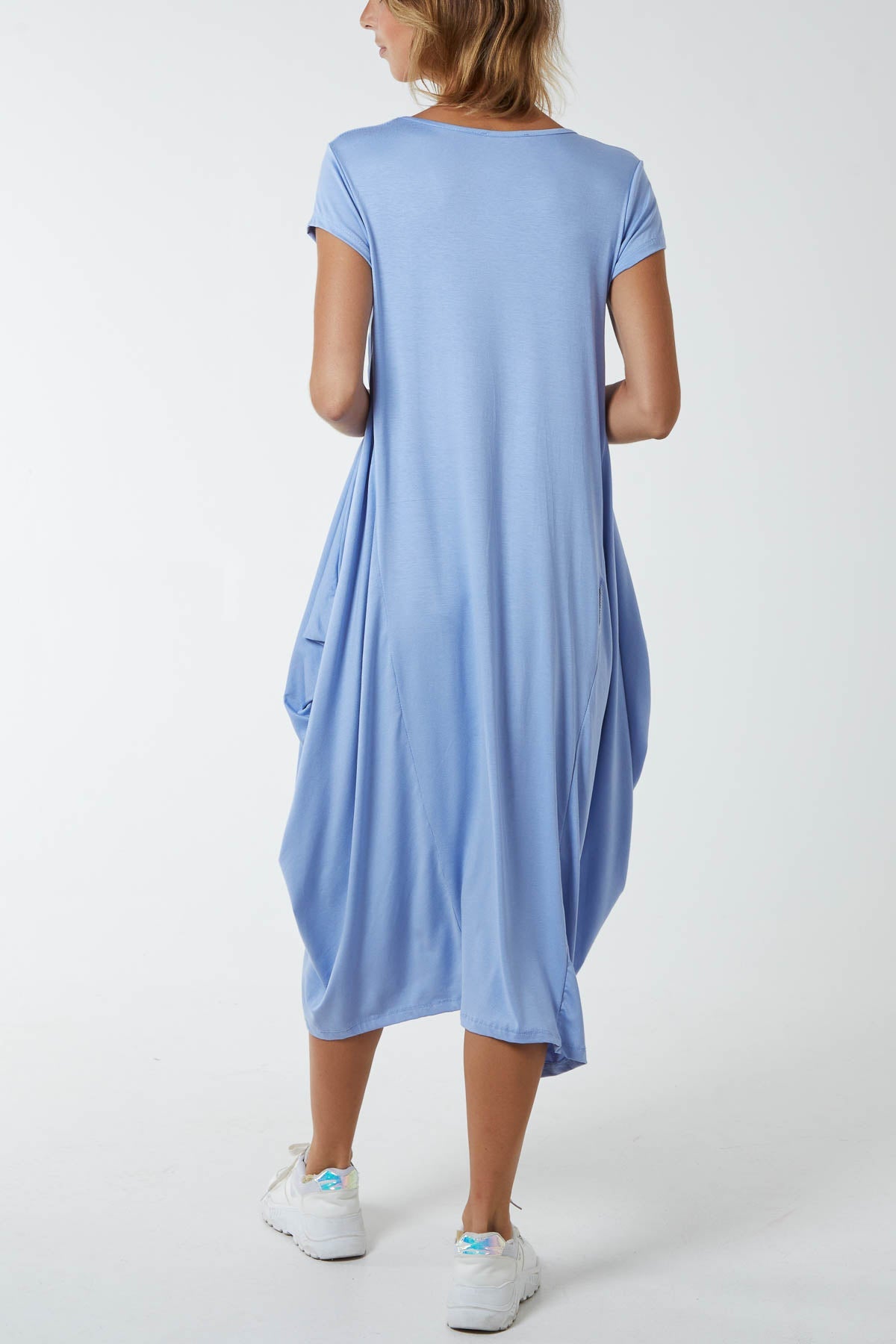 Cap Sleeve Plain Parachute Dress DMF2 WearAll