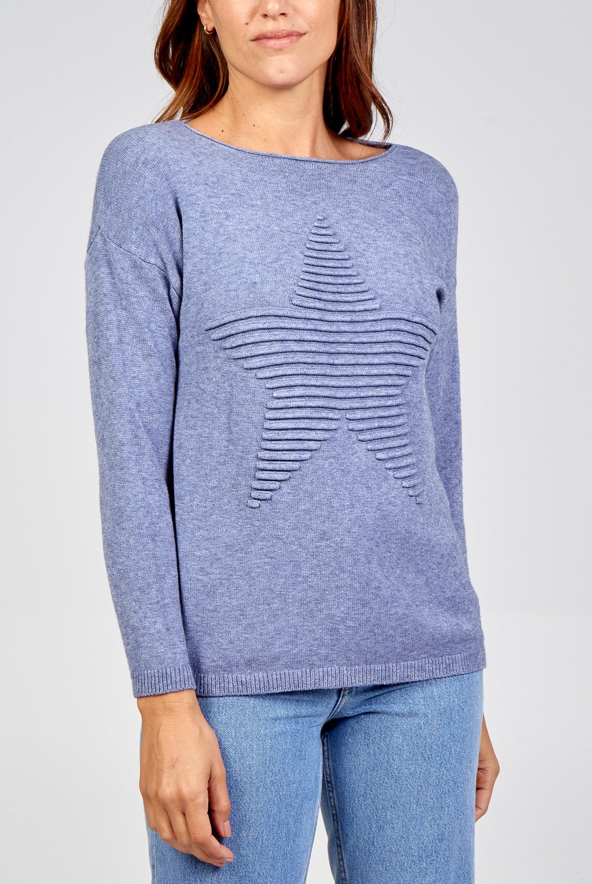 Ribbed Star Jumper JMF1 WearAll Denim One Size