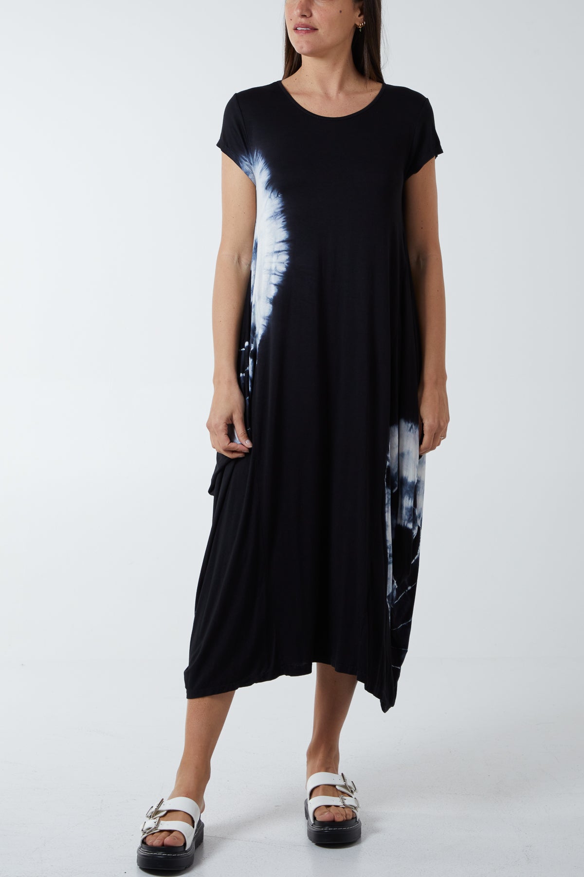 Tie Dye Parachute Midi Dress DMF2 WearAll