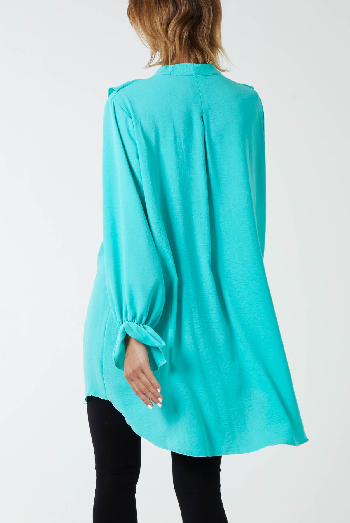 Flounce Poly Crepe Oversized Shirt TOPMF2 WearAll