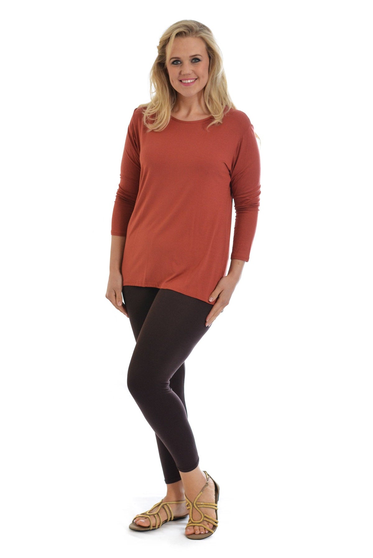Plus Size Long Sleeve T-Shirt Top Tops WearAll
