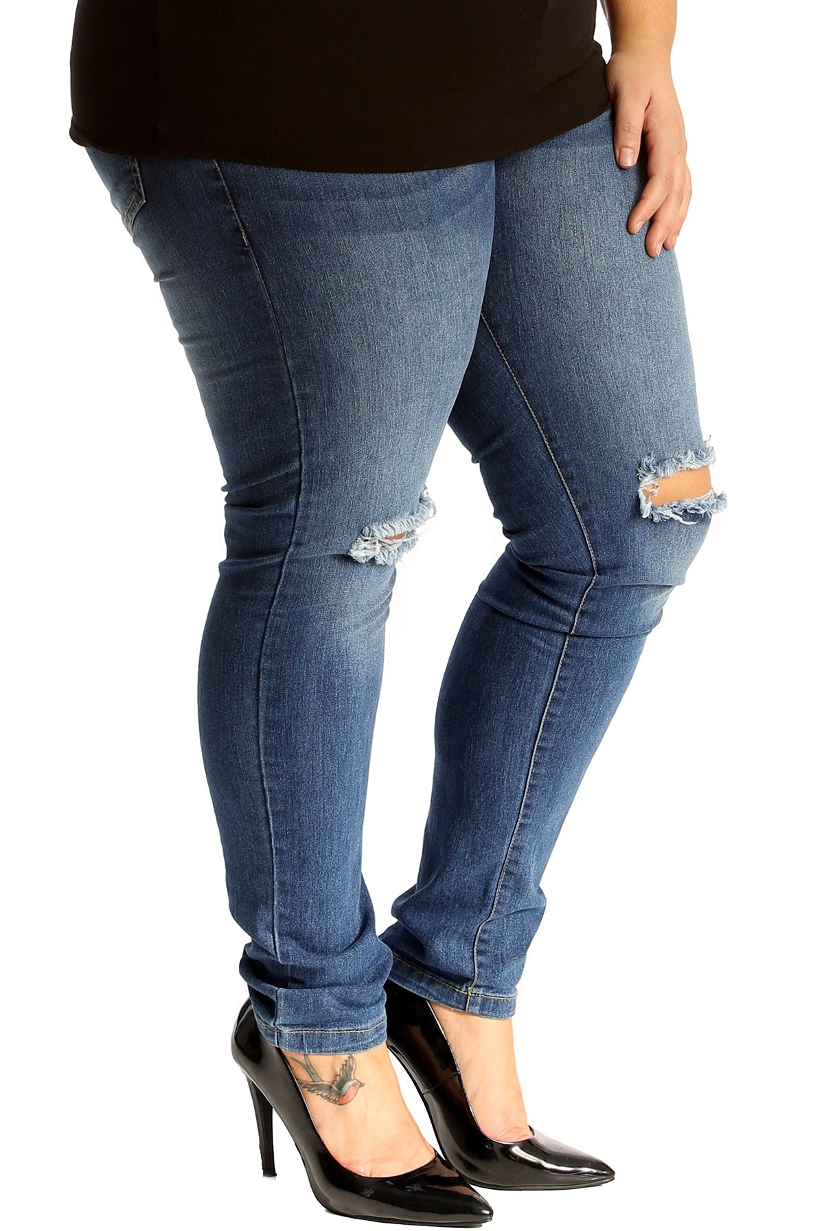 Straight Leg Ripped Jeans Jeans WearAll