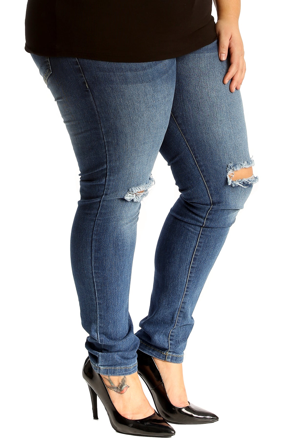 Straight Leg Ripped Jeans Jeans WearAll