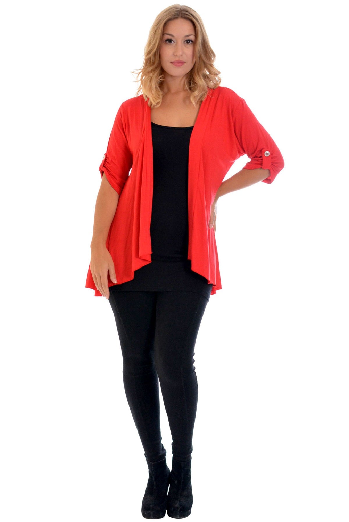 Button Open Cardigan Stretch Top cardigan WearAll