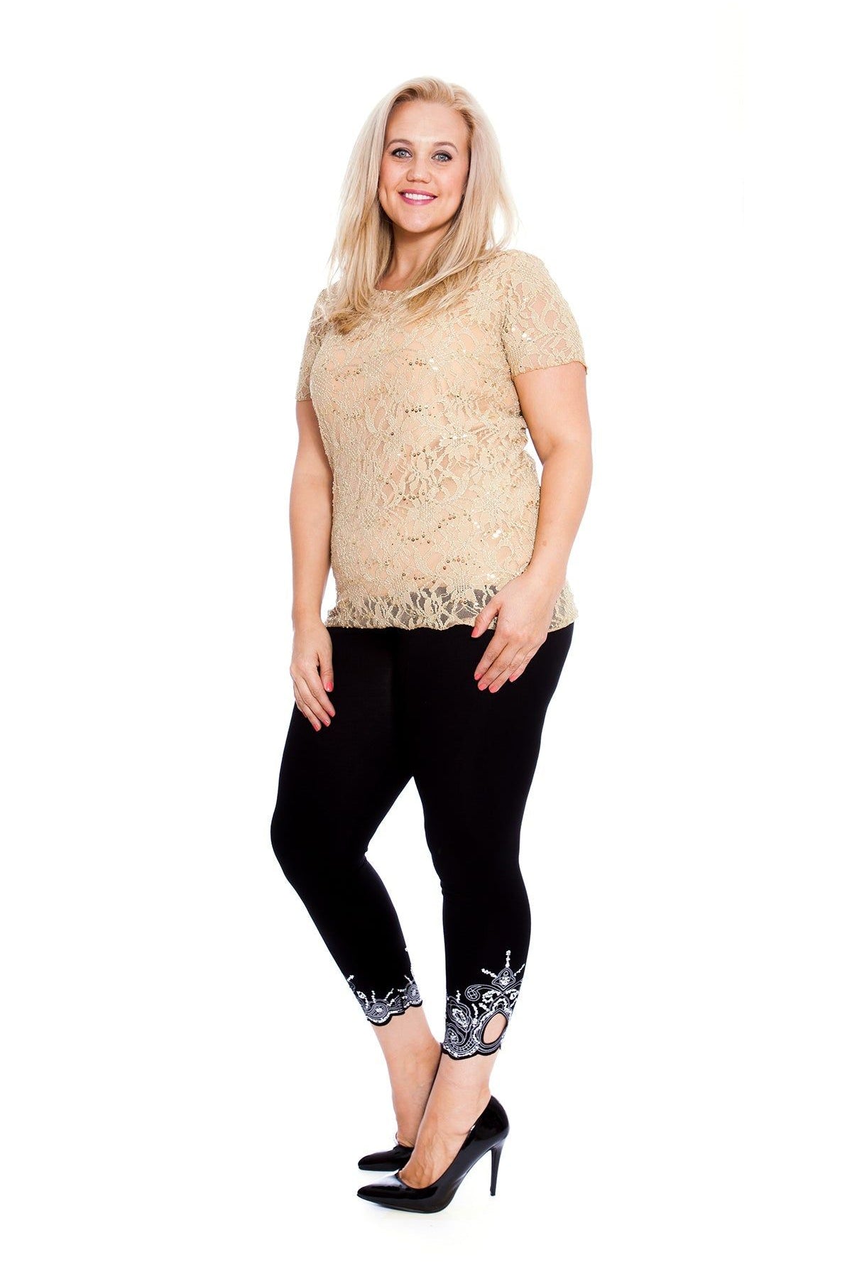 Lace Sequin Lined Top Tops WearAll