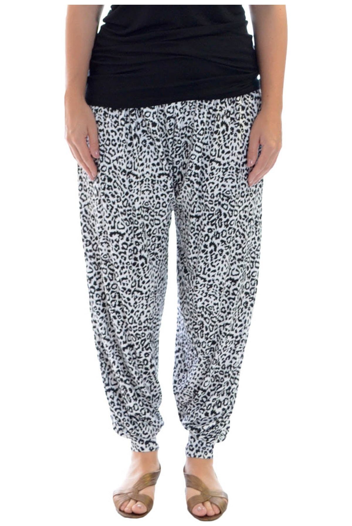 Plus Size Animal Print Harem Trousers Trousers WearAll