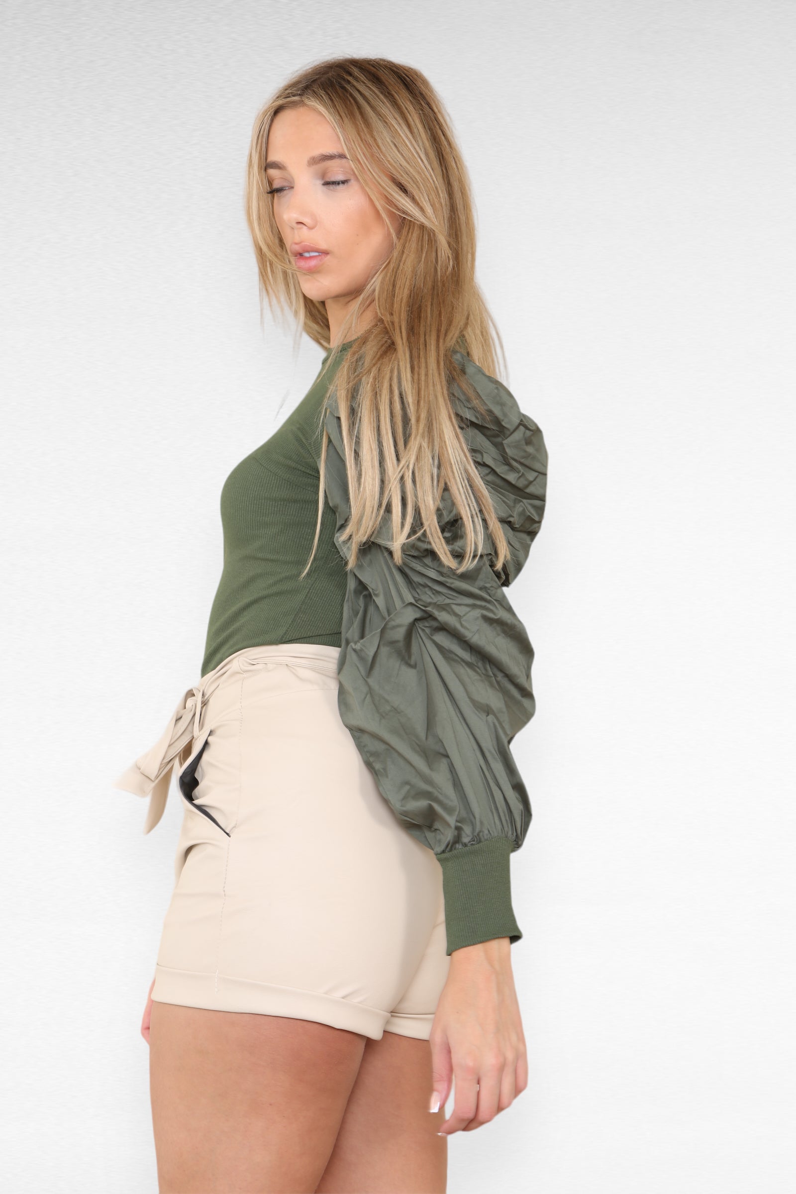 PU Faux Leather Belted Wet Look Shorts With Strap Skirts & Shorts WearAll