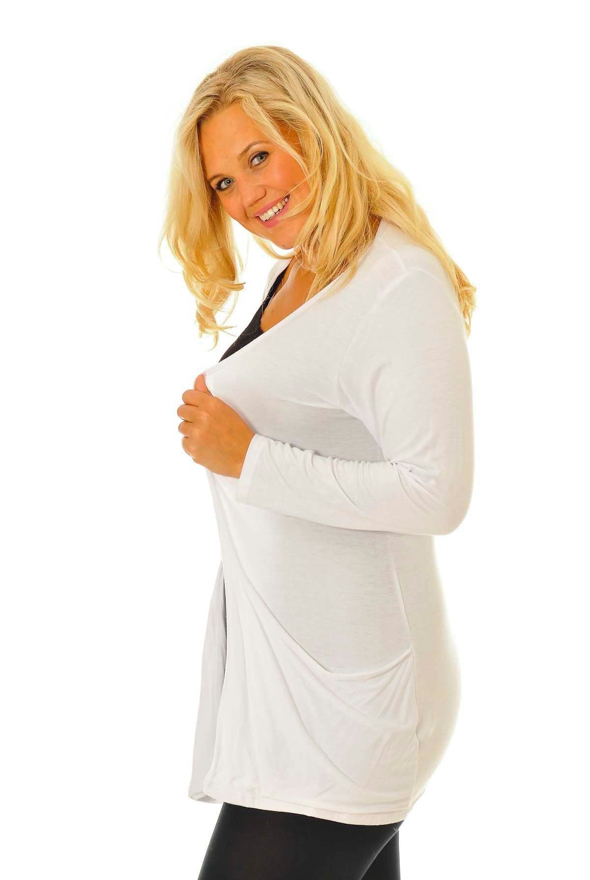 Plus Size Long Sleeve Pocket Cardigan cardigan WearAll
