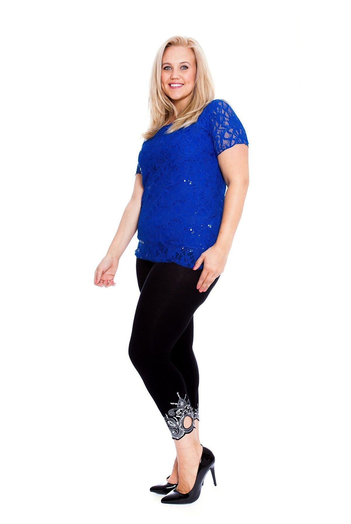 Plus Size Lace Sequin Lined Top Tops WearAll