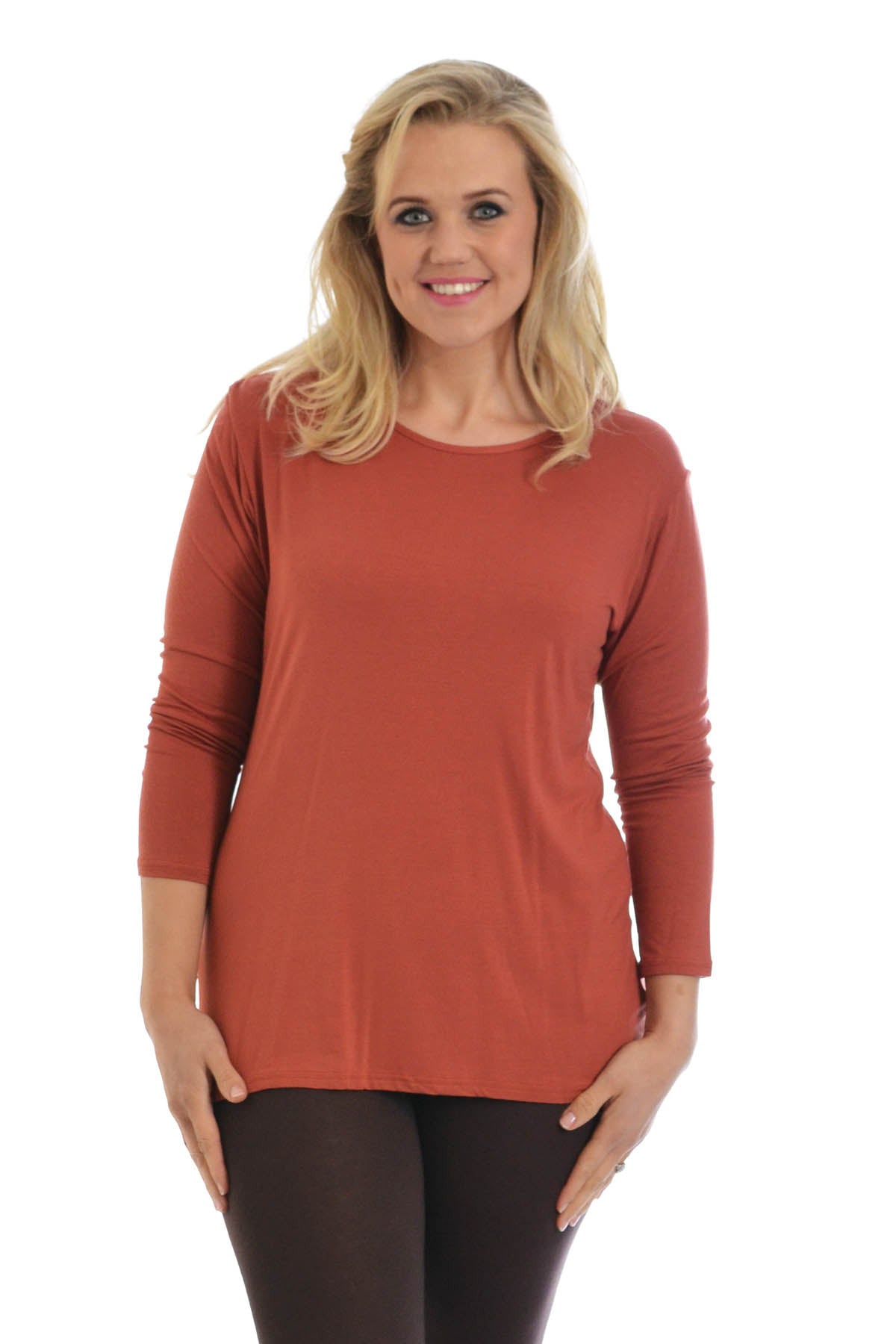 Plus Size Long Sleeve T-Shirt Top Tops WearAll
