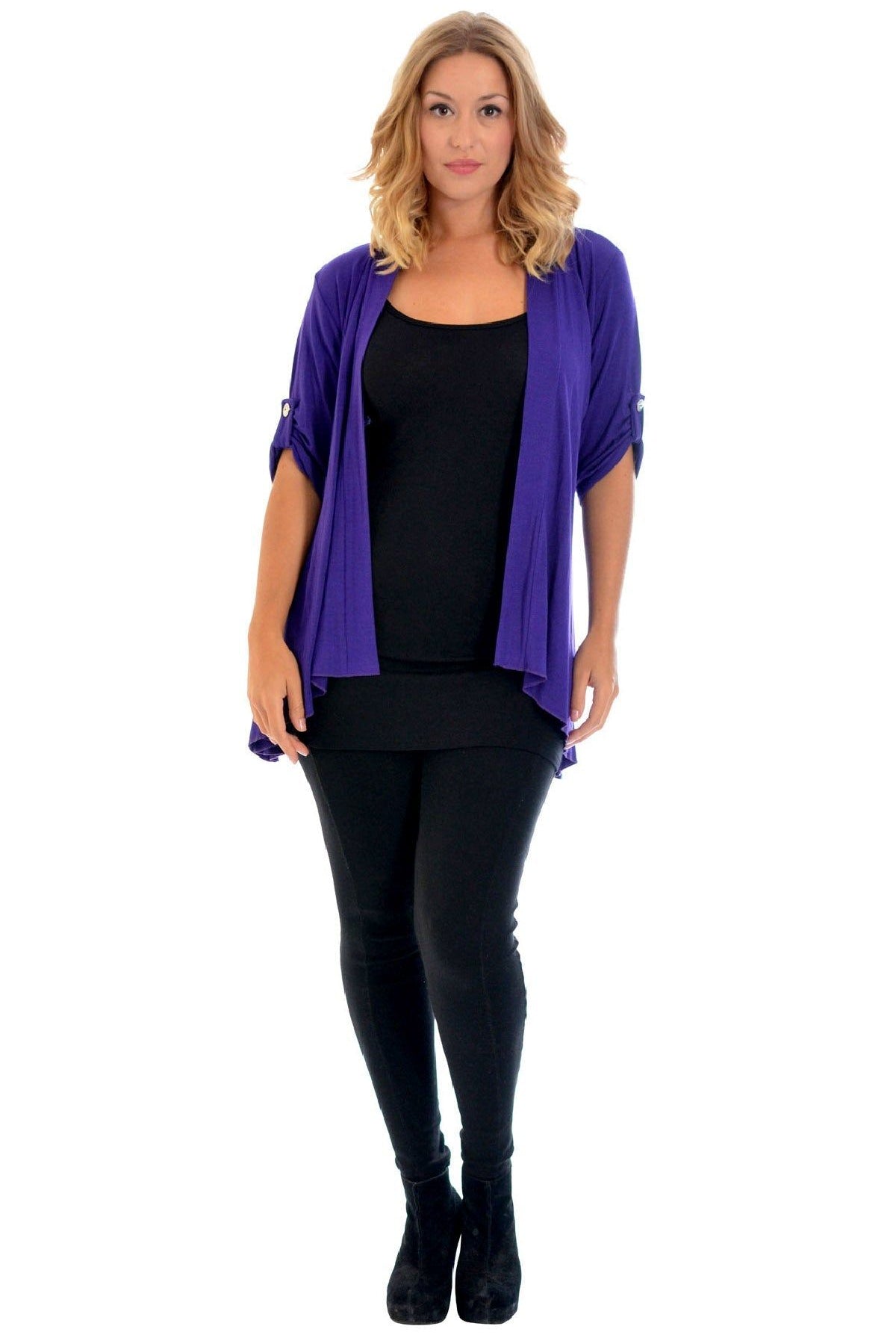 Button Open Cardigan Stretch Top cardigan WearAll