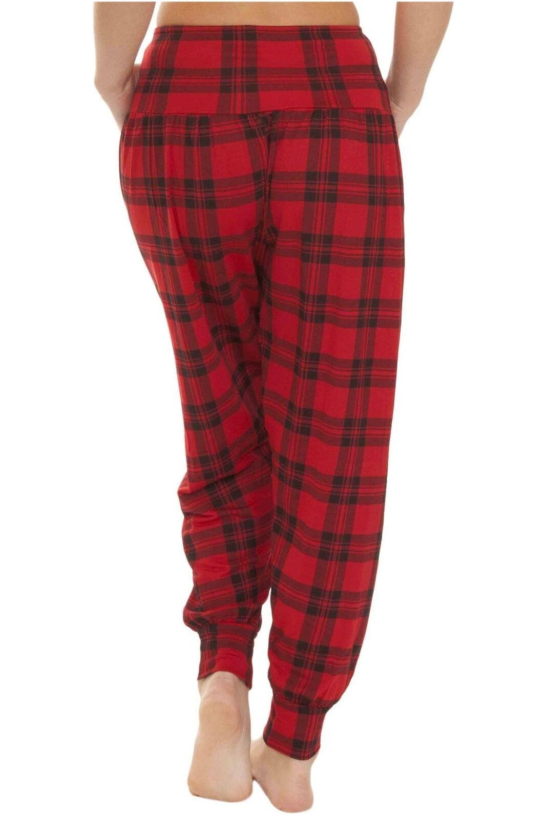 Red Tartan Print Harem Trouser Trousers WearAll