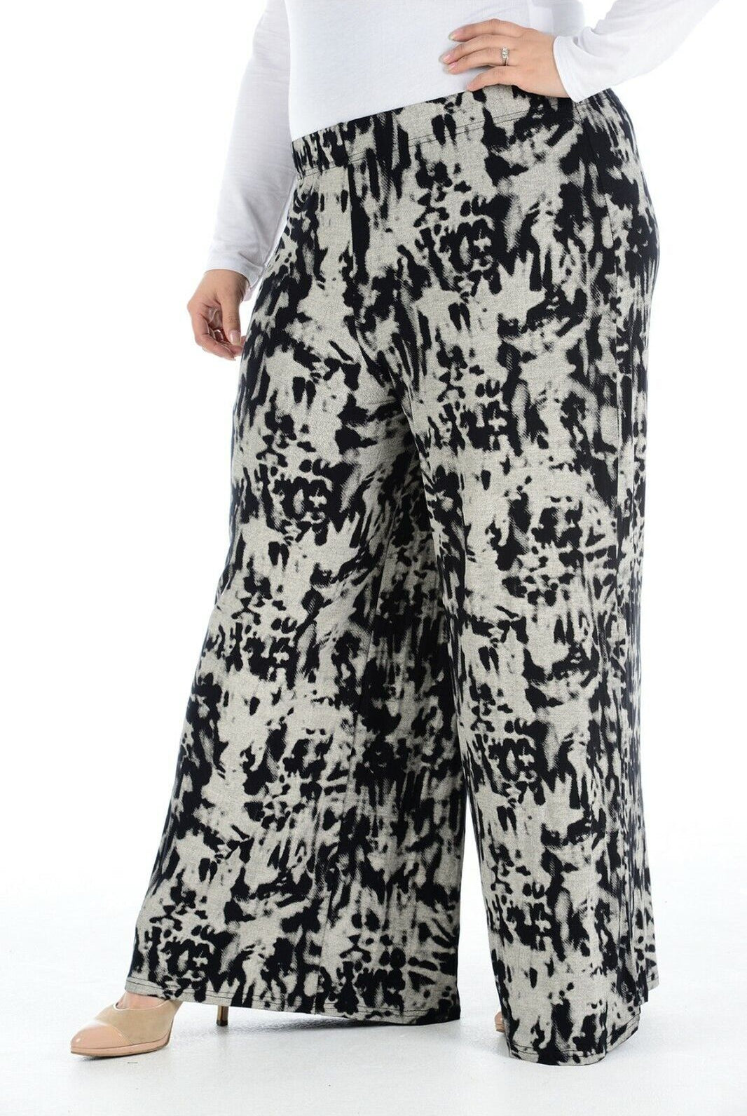 Plus Size Tie Dye Print Palazzo Trouser Palazzo WearAll