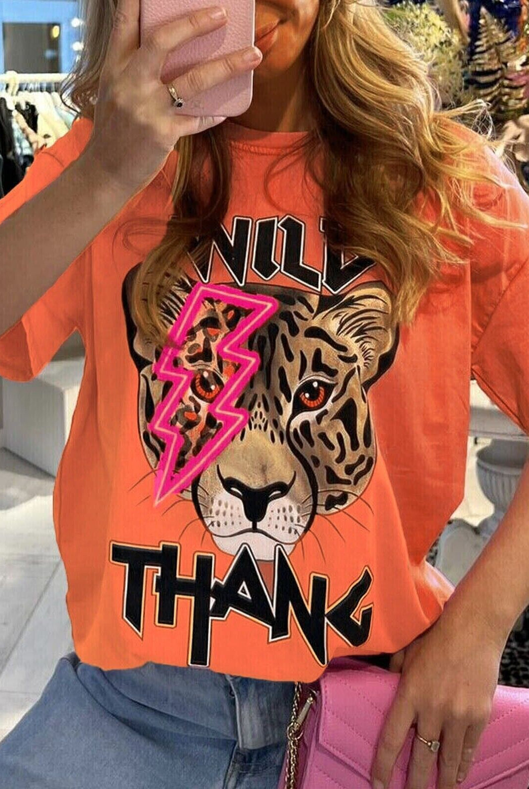 Tiger Print T-Shirt WearAll Orange 16-18