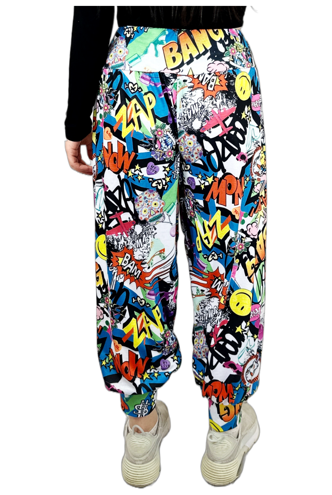 Comic Bang Print Harem Trouser Trousers WearAll