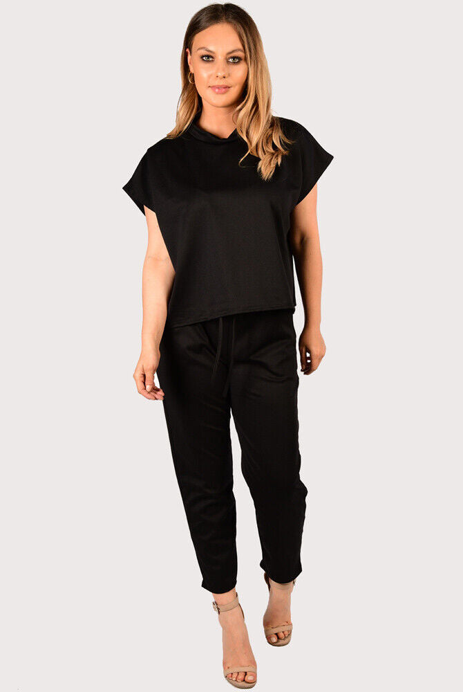Boxy Short Sleeved Round Neck Two Piece Loungewear Tracksuit Loungewear WearAll