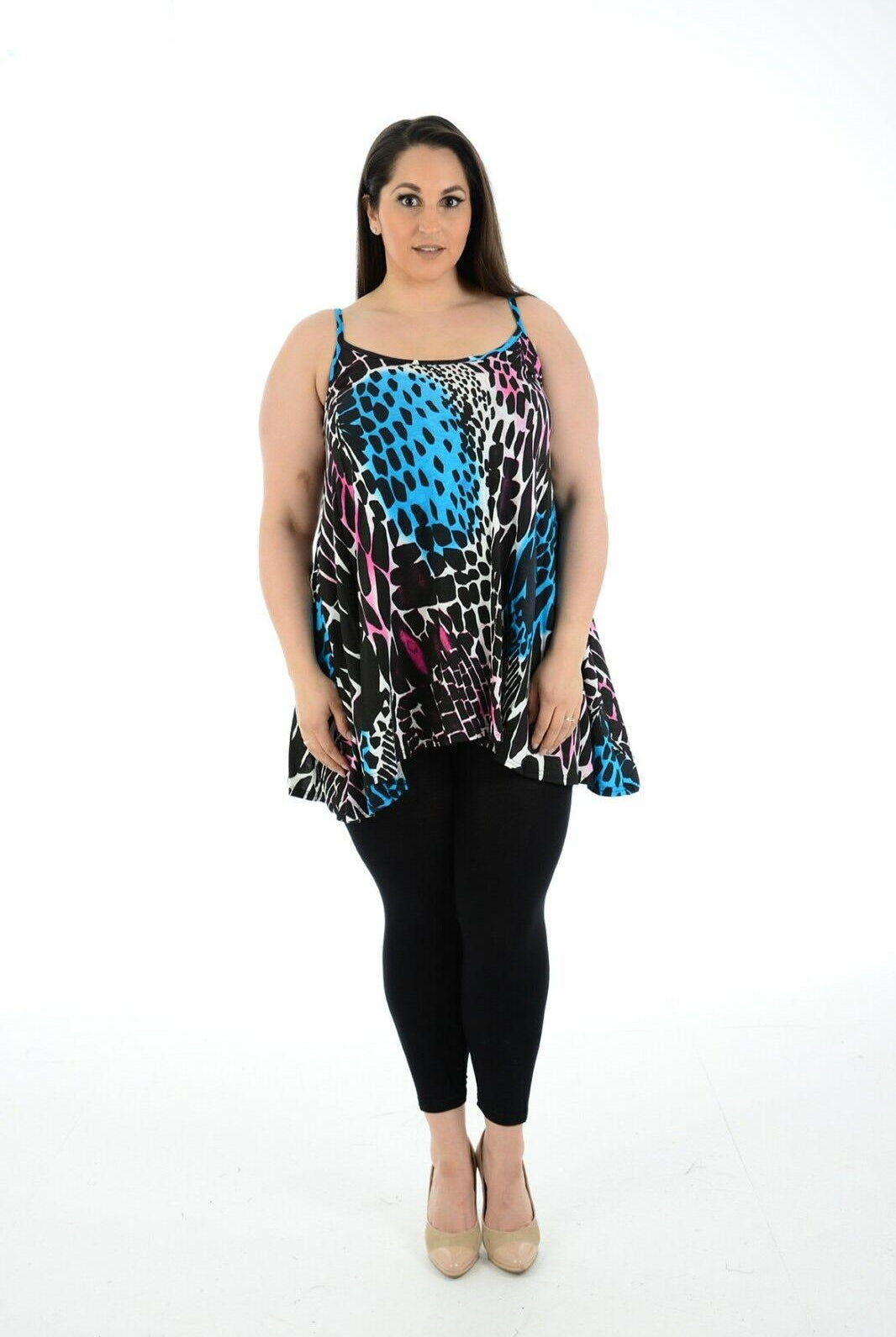 Plus Size Abstract Animal Paisley Print Vest Top Tops WearAll