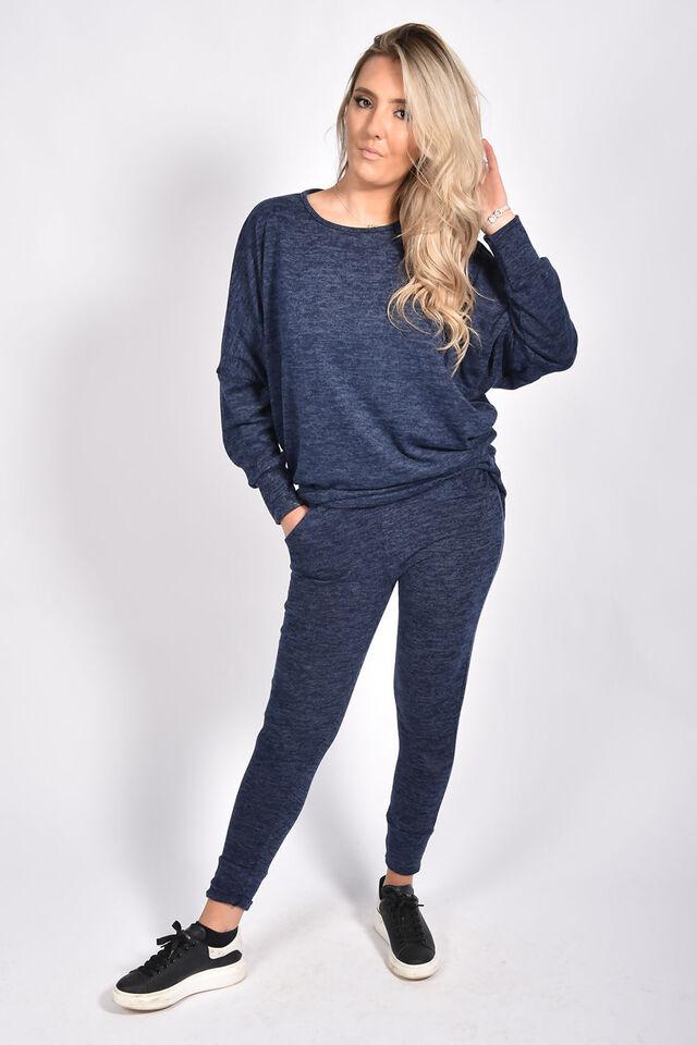 Dip Hem Top And Joggers Loungewear Tops WearAll