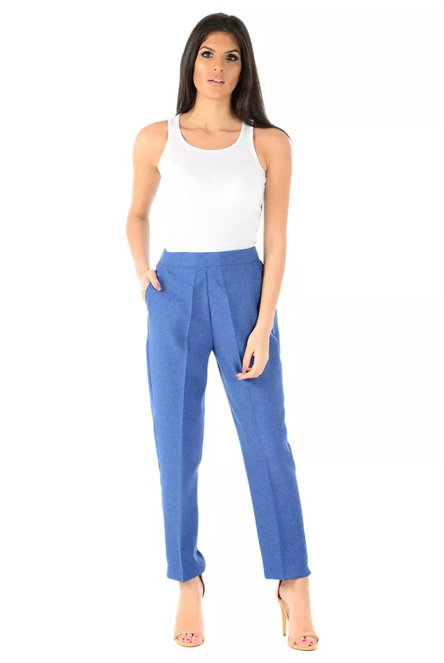 Half Elasticated Pocket Trouser Trousers WearAll Denim Blue 8 25