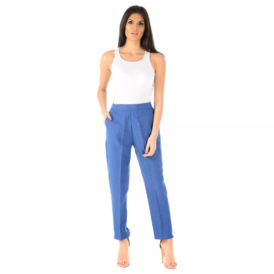 Half Elasticated Pocket Trouser Trousers WearAll Denim Blue 8 25