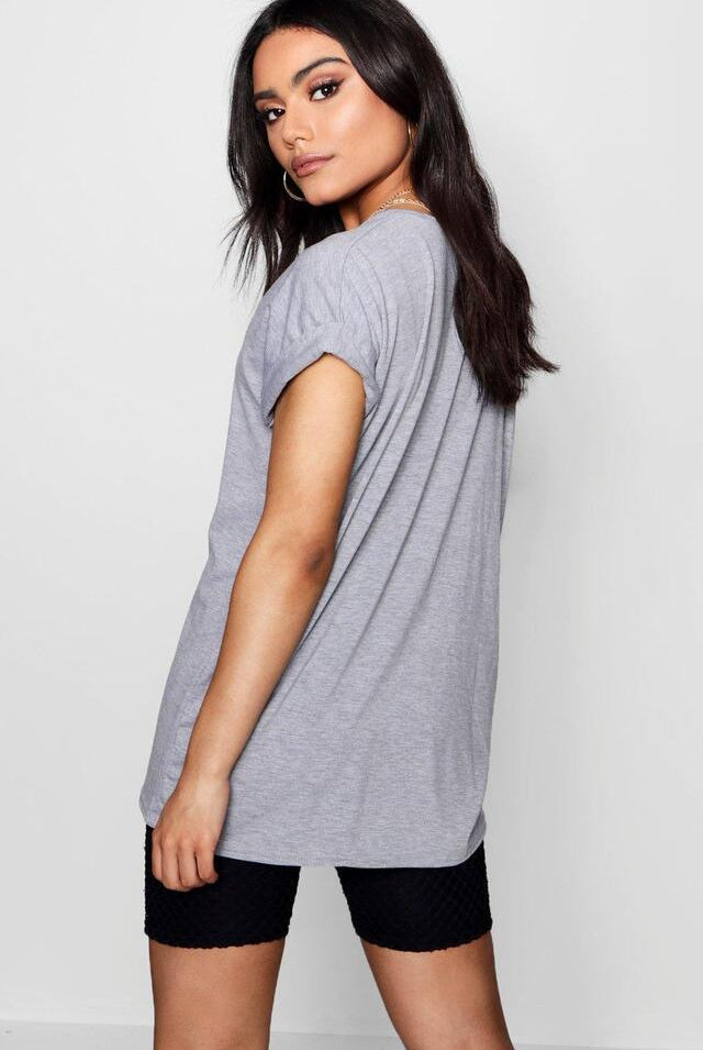 Short Turn Up Sleeve Baggy Top Tops WearAll