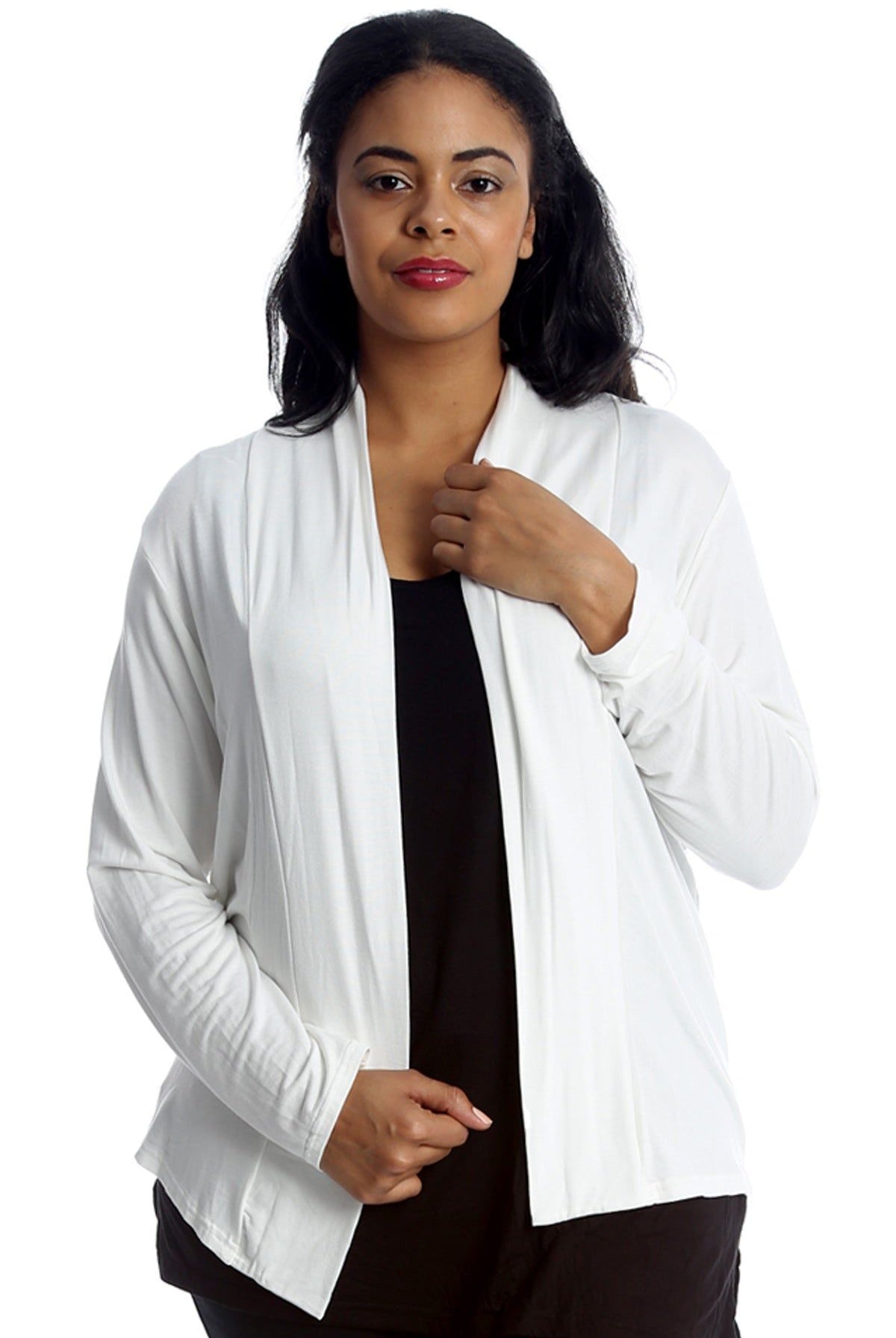 Floral Lace Back Cardigan Open Top cardigan WearAll Cream 14