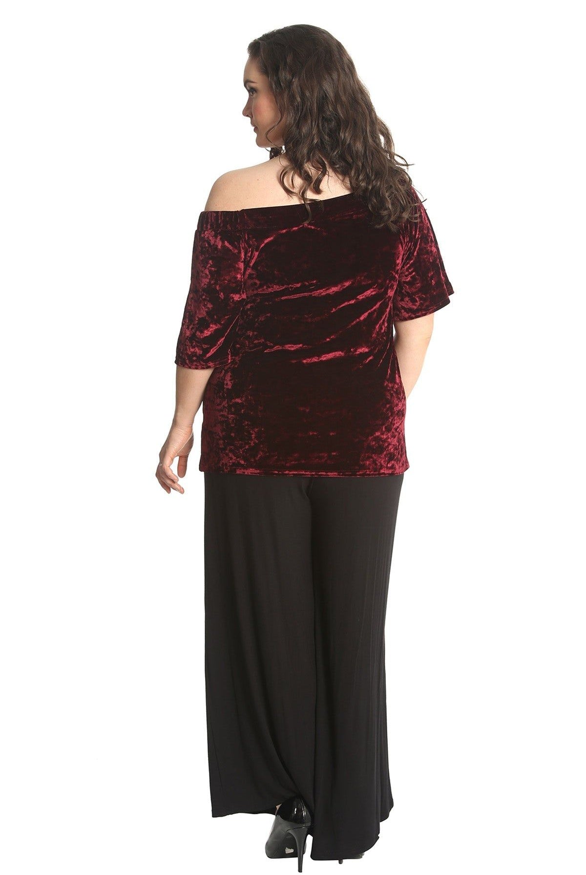 Crushed Velour Boho Party Bardot Top Tops WearAll
