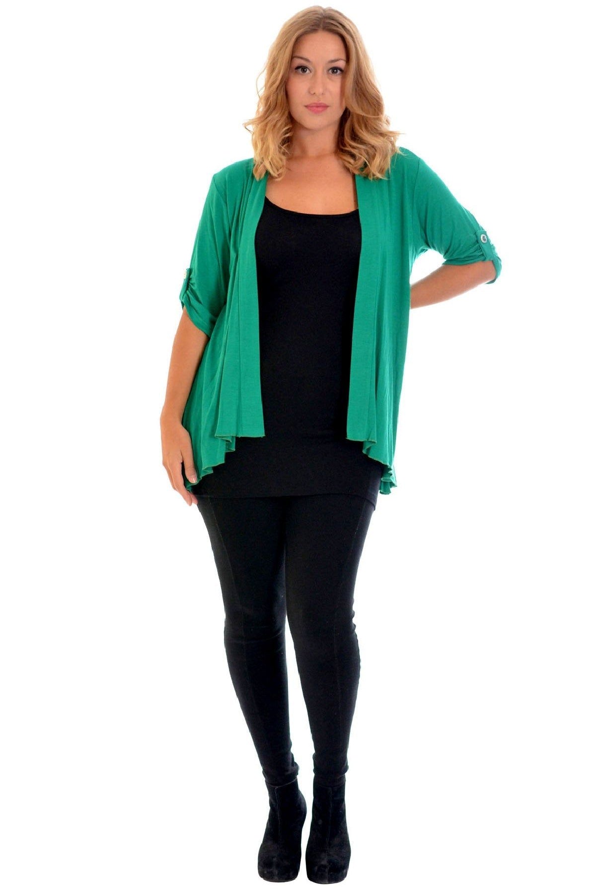 Button Open Cardigan Stretch Top cardigan WearAll