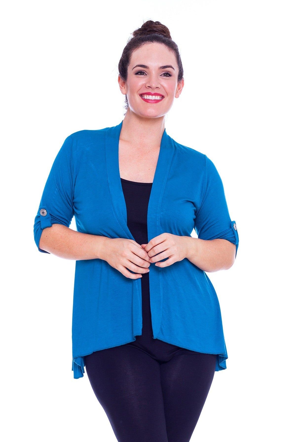 Button Open Cardigan Stretch Top cardigan WearAll