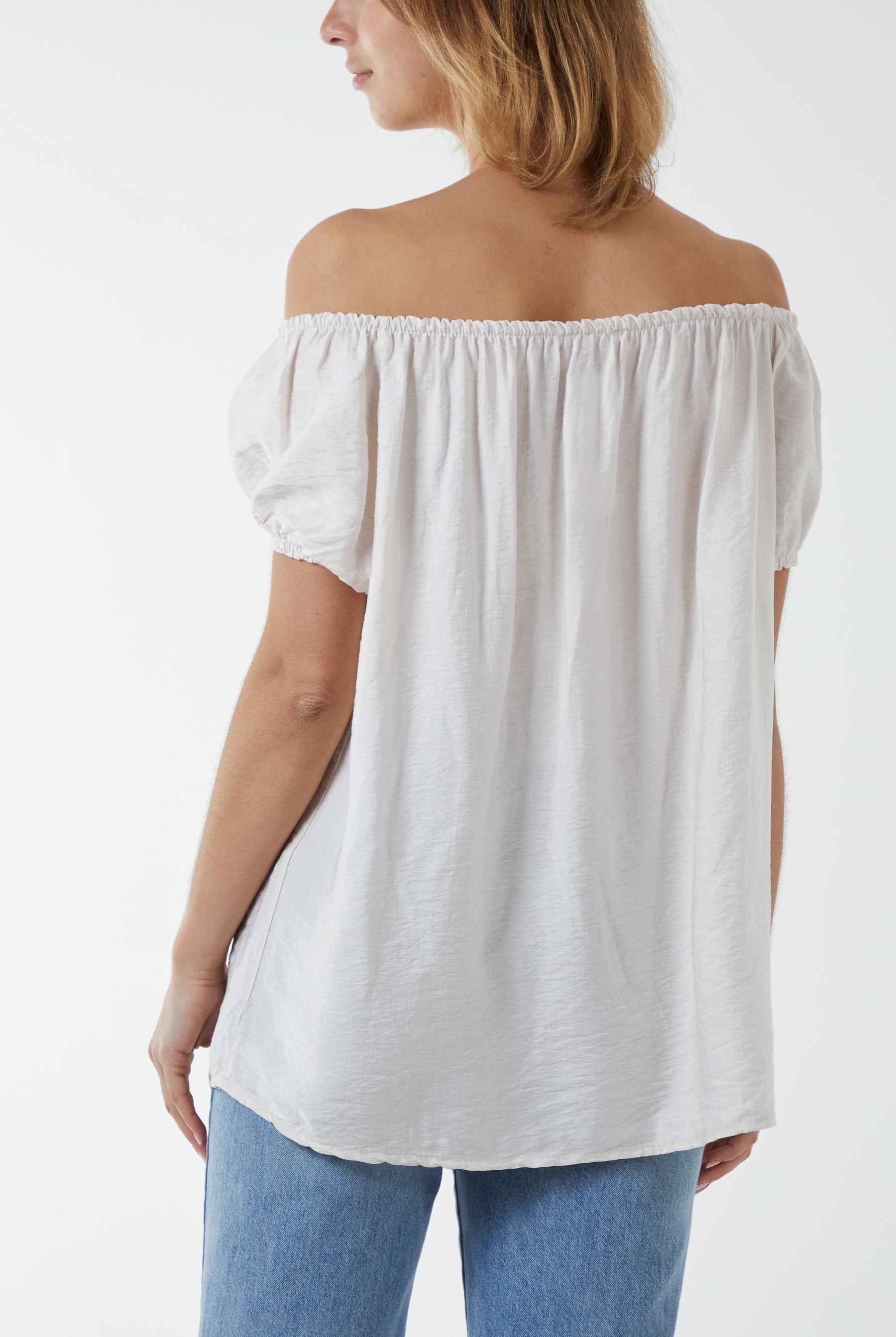 Short Sleeve Bardot Top Tops WearAll