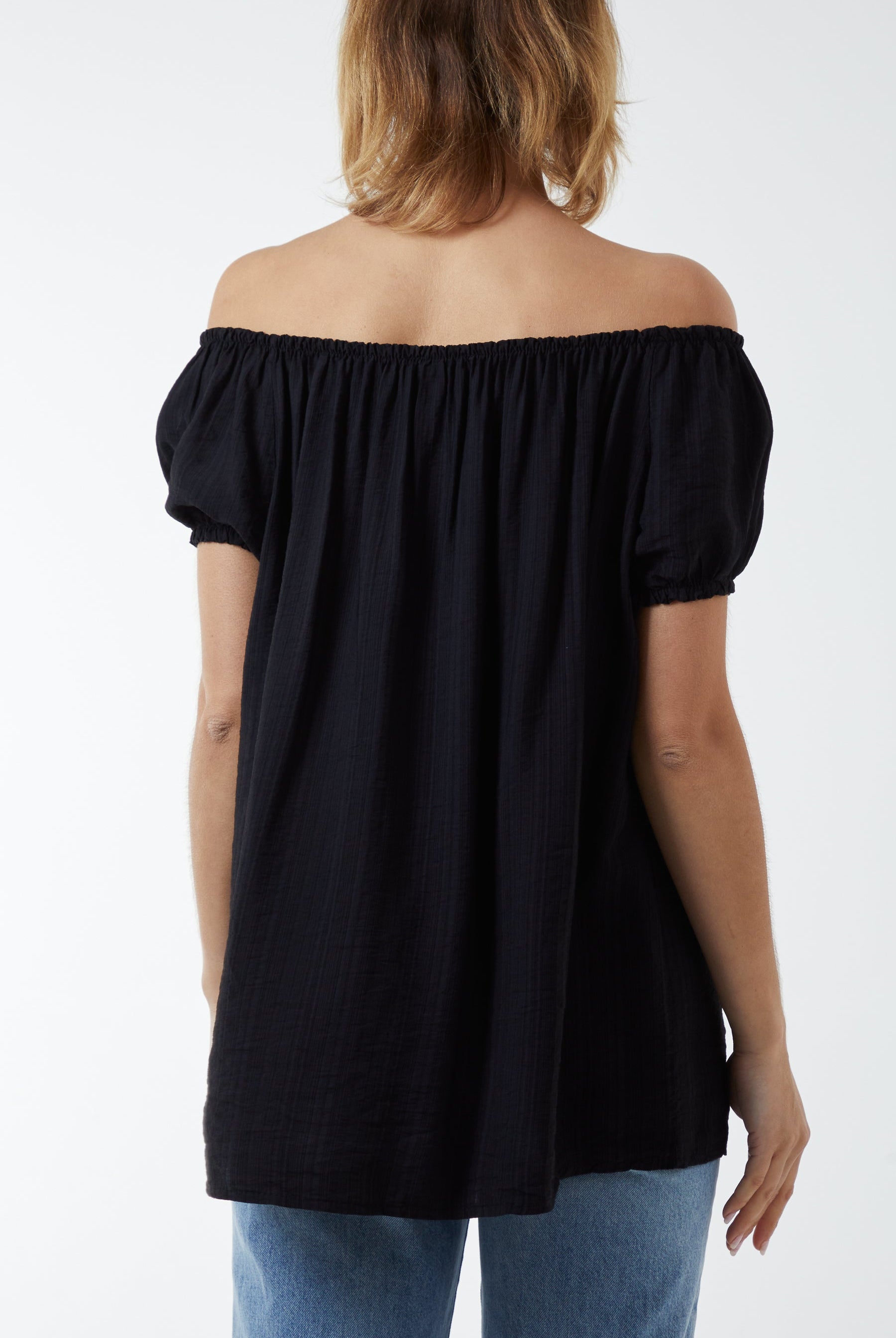 Short Sleeve Bardot Top Tops WearAll