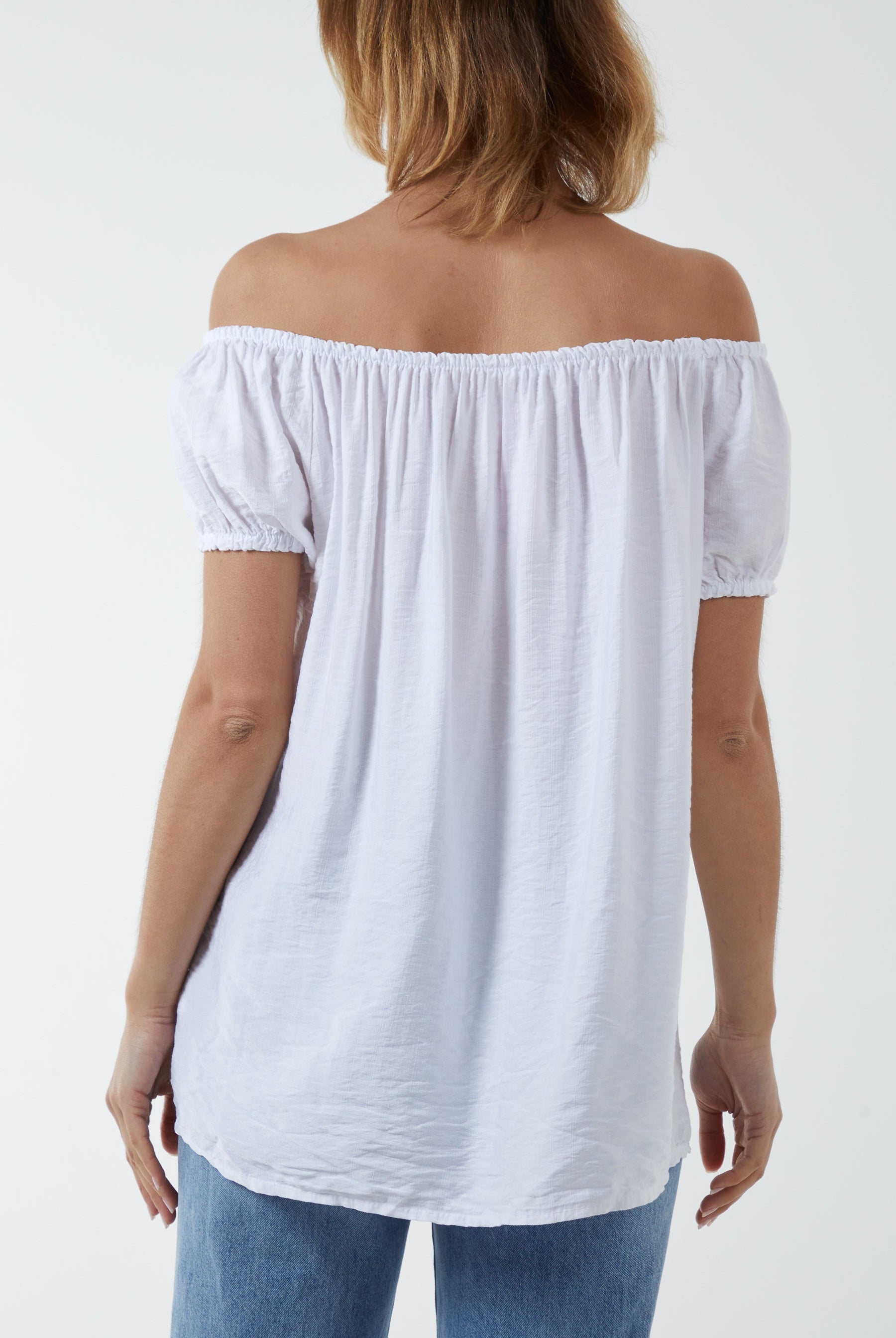 Short Sleeve Bardot Top Tops WearAll
