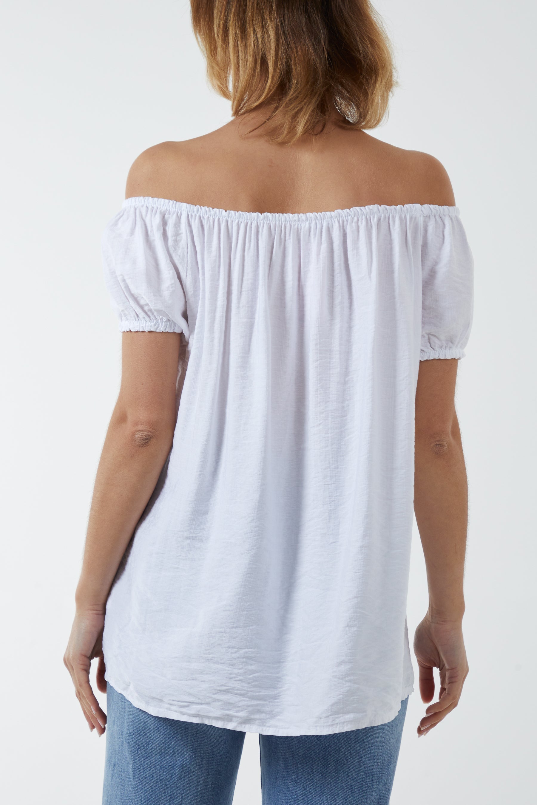 Short Sleeve Bardot Top Tops WearAll