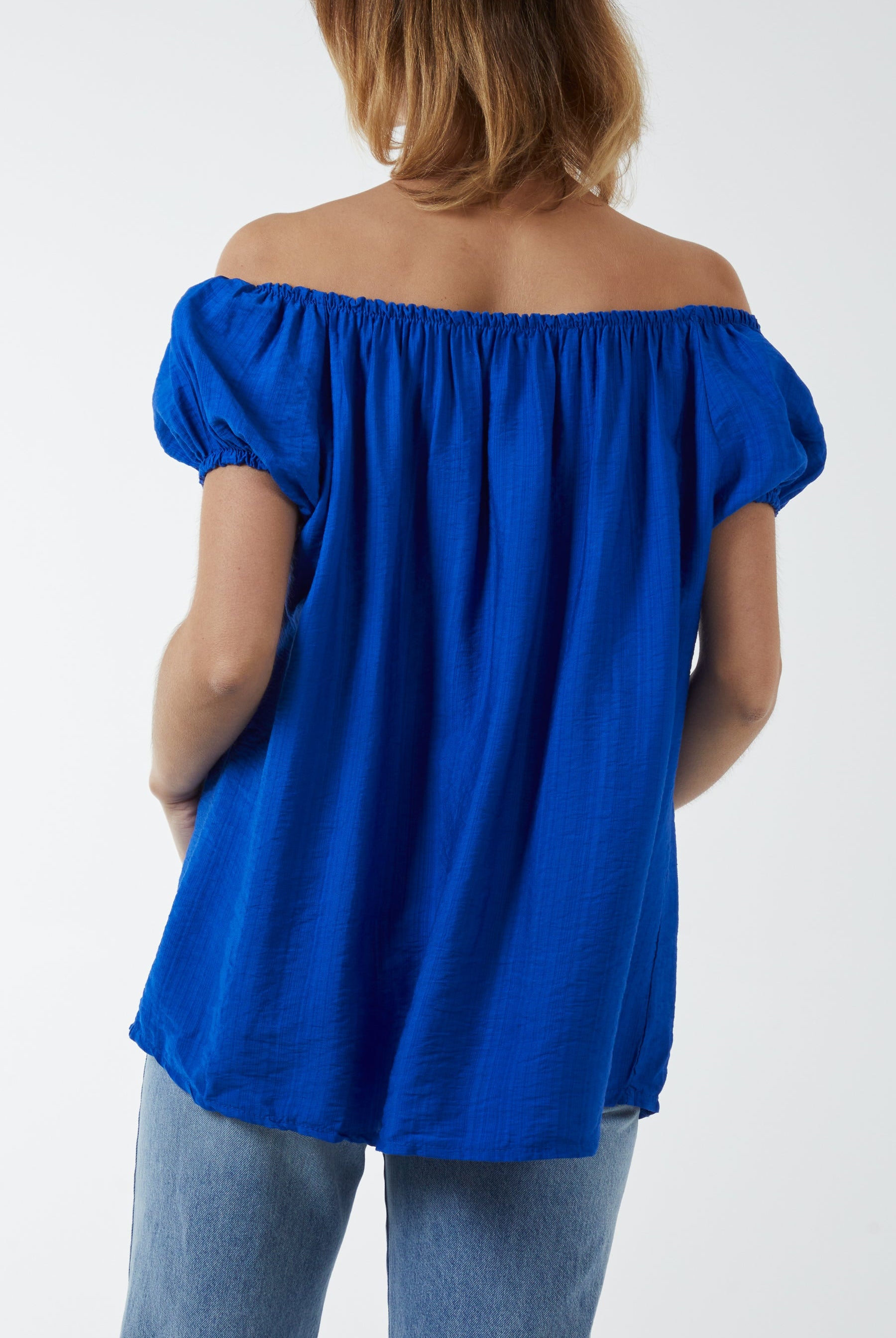 Short Sleeve Bardot Top Tops WearAll