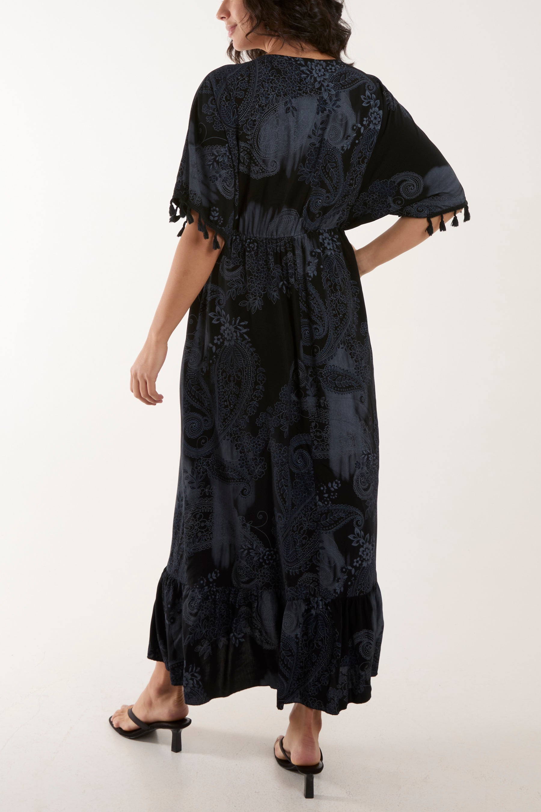 Tassel Paisley Print Maxi Dress Dresses WearAll