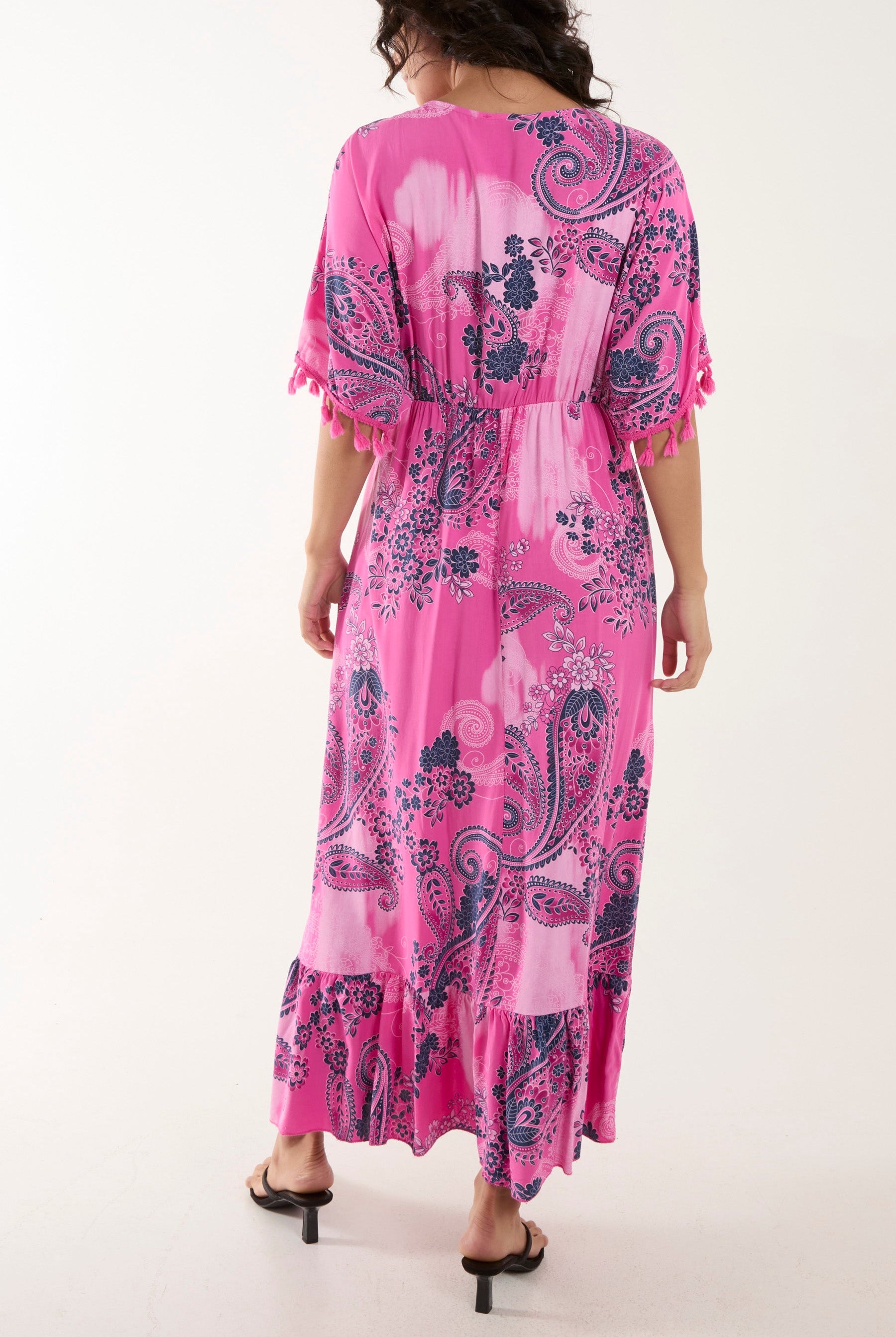 Tassel Paisley Print Maxi Dress Dresses WearAll