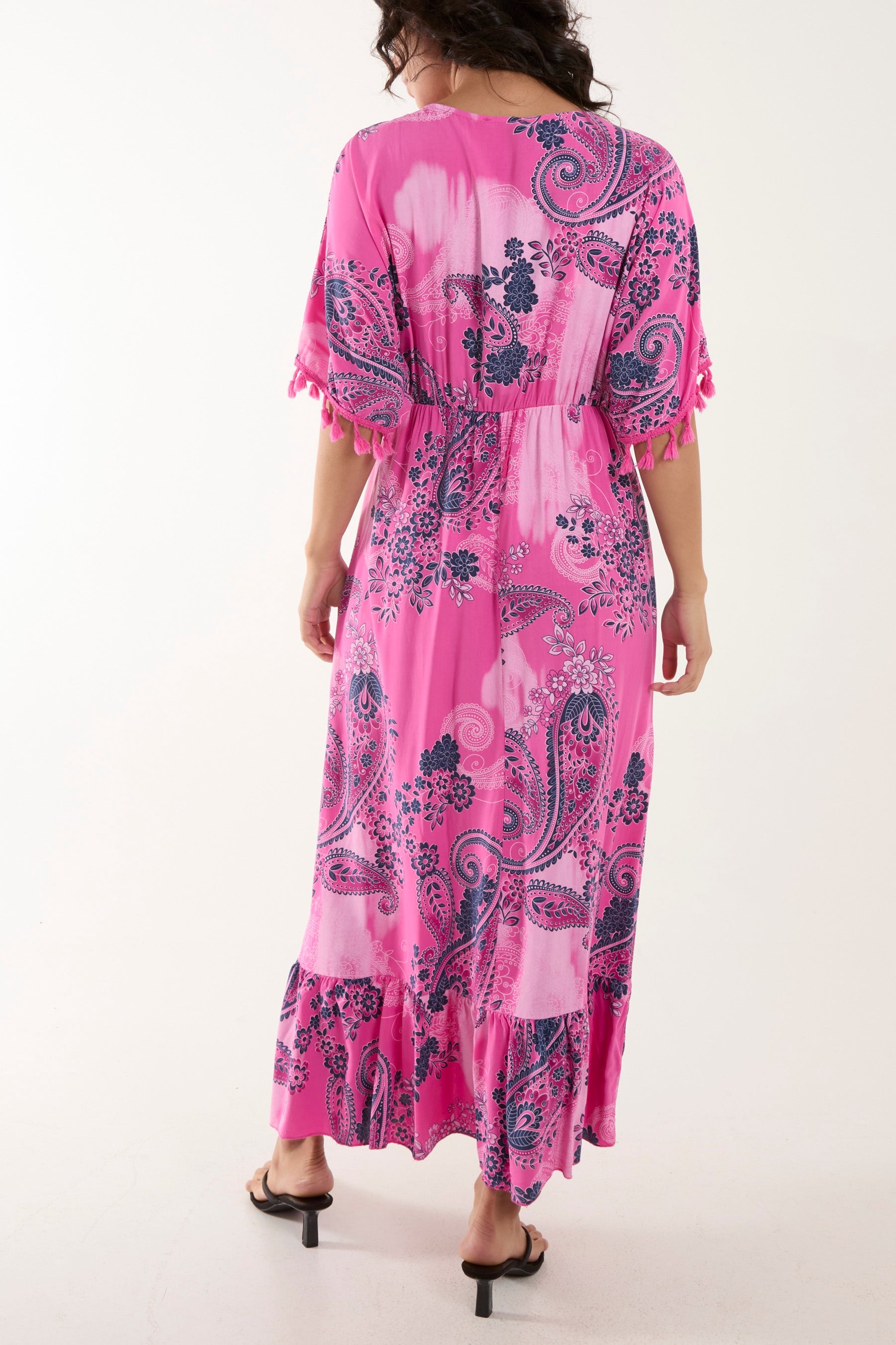 Tassel Paisley Print Maxi Dress Dresses WearAll